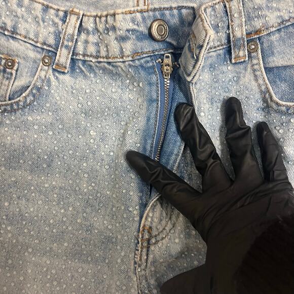 ZARA Women’s Raindrop Jeans Blue High Rise Straight Leg Denim Pants Size 8 - Picture 8 of 12